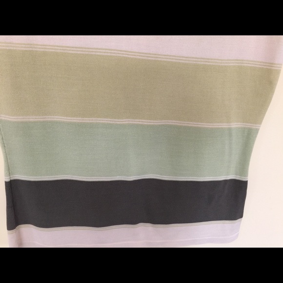 Marks & Spencer silk knit tank top light beige 90’s green color blocks UK18 US14 - Picture 4 of 8